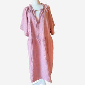 Old Navy Women’s 3X Lavender Crinkle Gauze Split-Neck Mini Swing Dress NWT